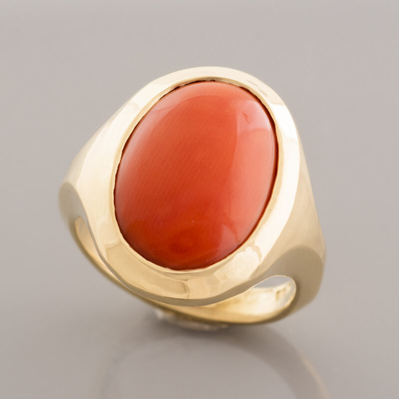 Boucheron Ring 18k gold coral vintage French Jaipur model signed numbe –  Brenda Ginsberg Antique Jewelry