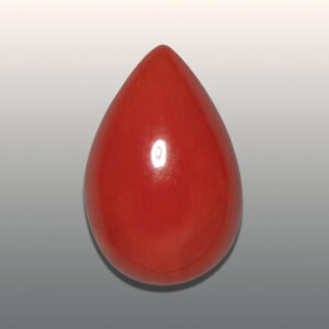 3.42ct Red Coral, Untreated, Pear Cut