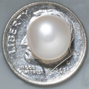 4.43ct Pearl - Certified Natural, Button Cut