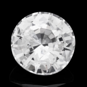 1.56ct White Sapphire, Untreated, Round Cut