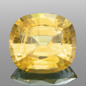 3.34ct Yellow Sapphire, Cushion Cut