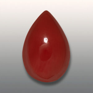 3.30ct Red Coral, Untreated, Pear Cut