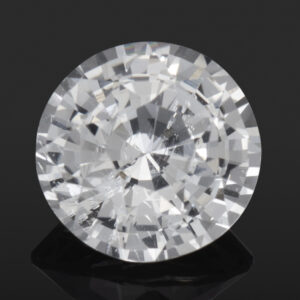 2.13ct White Sapphire, Untreated, Round Cut