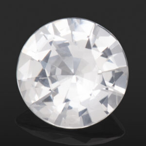 3.01ct White Sapphire, Untreated, Round Cut