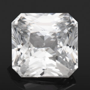 3.08ct White Sapphire, Untreated, Radiant Cut