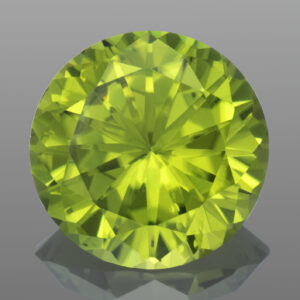 2.87ct Peridot, Untreated, Round Brilliant Cut