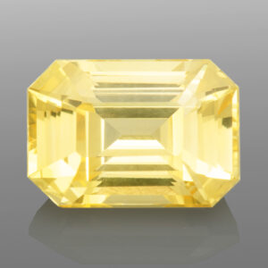 2.10ct Yellow Sapphire, Untreated, Emerald Cut