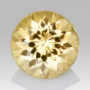 3.30ct Yellow Topaz, Untreated, Round Brilliant Cut